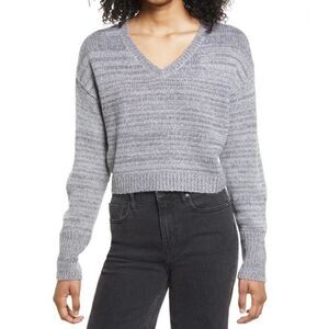 BP. Neck Crop Dark Grey Sweater Size XS NWT.
